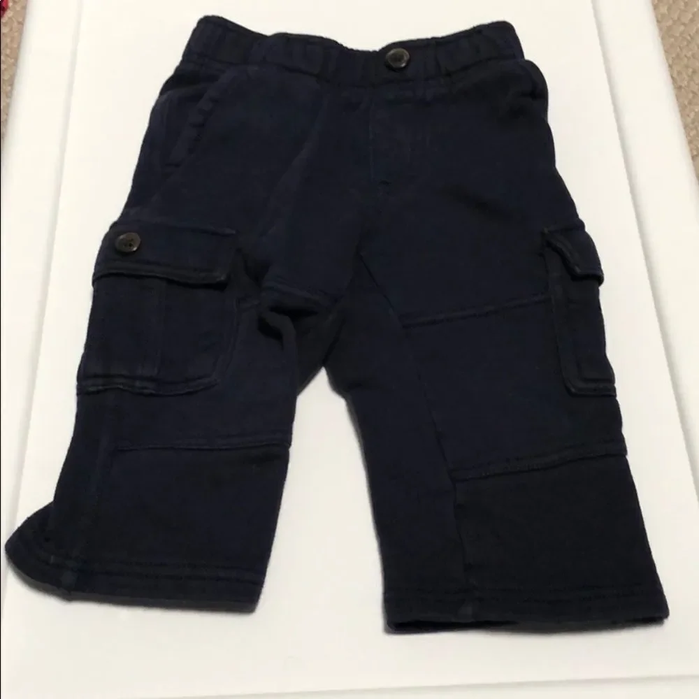 🍭6/$30 Gymboree thick cargo navy pants 12-18 m
